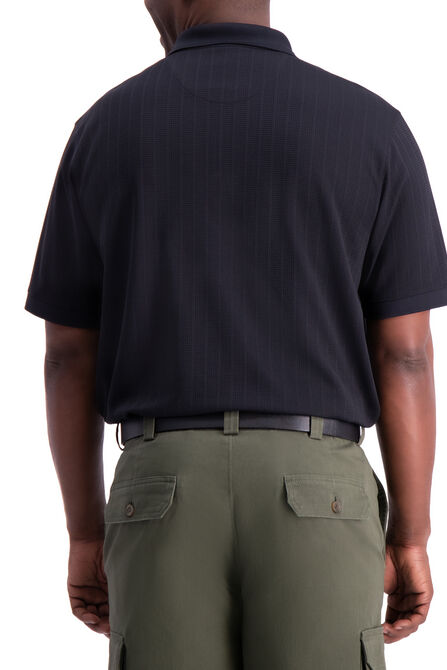 Waffle Golf Polo, Black view# 2