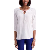 Raglan 3/4 Sleeve Blouse,  White view# 1