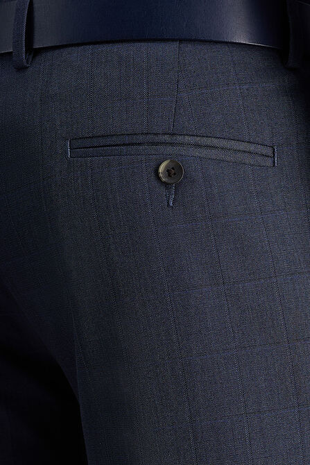 J.M. Haggar Windowpane Suit Pant, Blue Htr view# 2