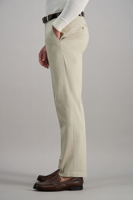 Wrinkle Free Performance Khaki Pant, Sand view# 5