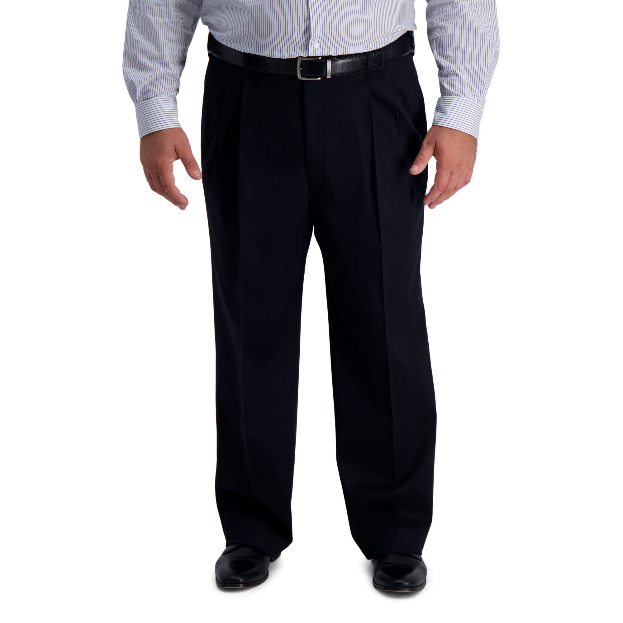 Haggar Big & Tall Iron Free Premium Khaki Black (HC91100 Clothing Pants) photo