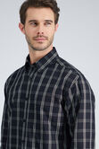 Long Sleeve Plaid Button Down Shirt, Grey view# 4