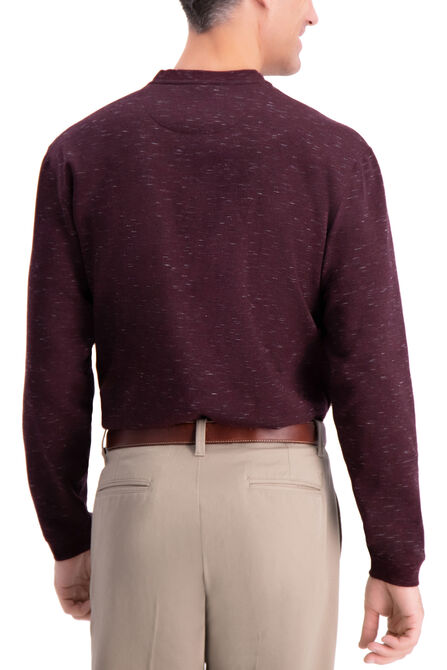 Space Dye Henley, Dark Red view# 2