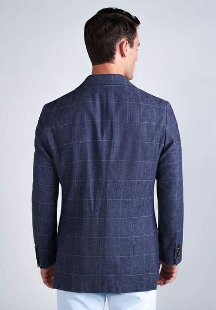 J.M. Haggar Premium Windowpane Blazer, Chambray