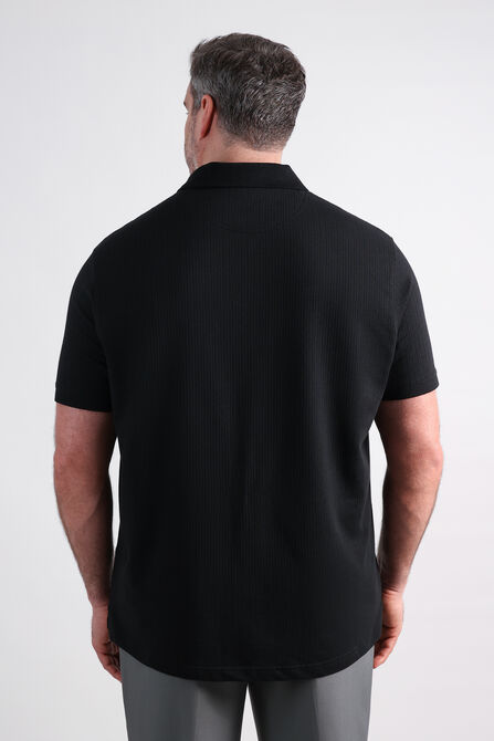 Big &amp; Tall Premium Comfort Quarter Zip Jacquard Polo,  view# 2
