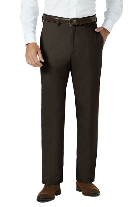 J.M. Haggar Dress Pant - Sharkskin, Chocolate view# 1