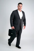 Big &amp; Tall Active Series&trade; Herringbone Suit Jacket,  Charcoal view# 4