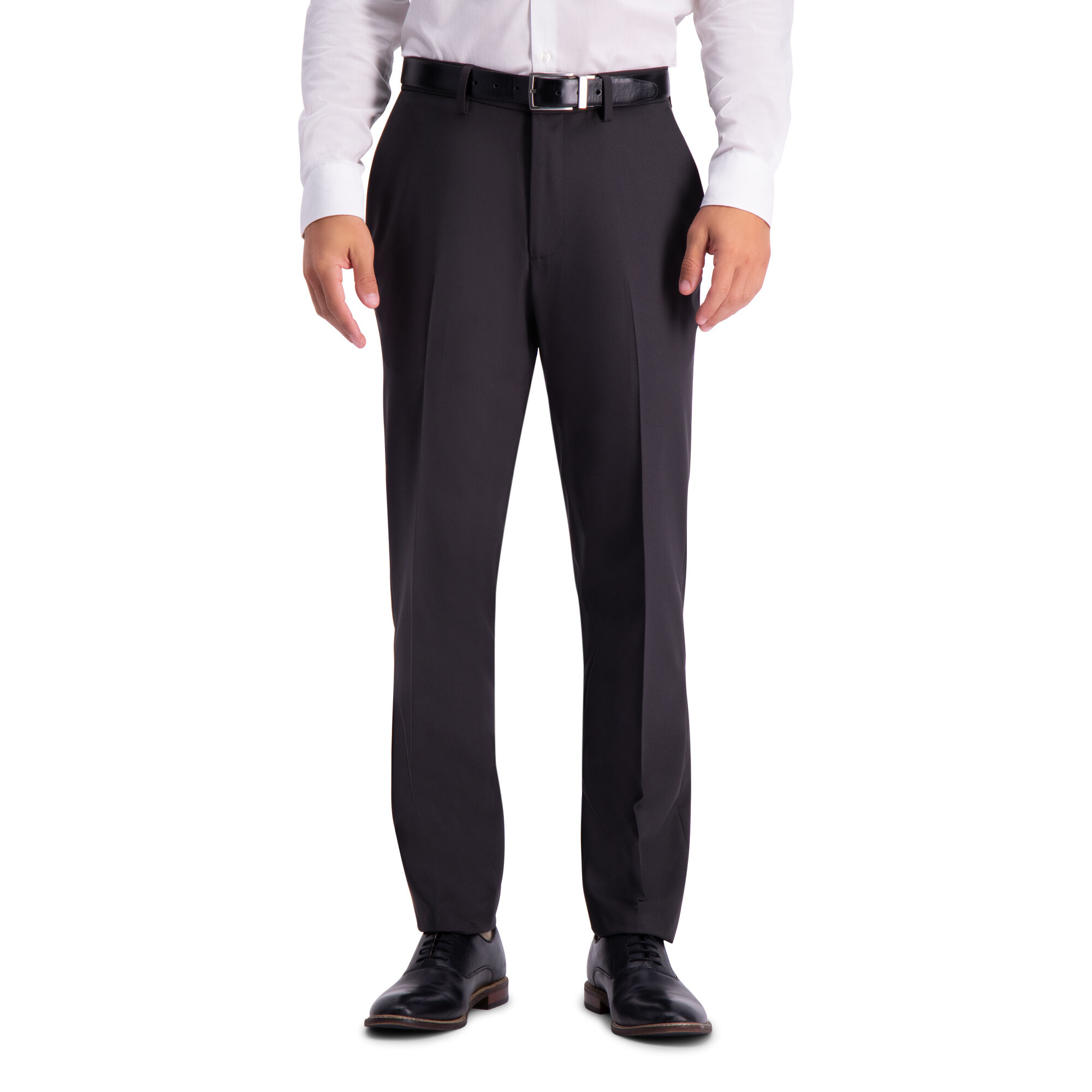 Haggar The Active Series Herringbone Suit Pant Black / Charcoal (HY80243 Clothing Pants) photo