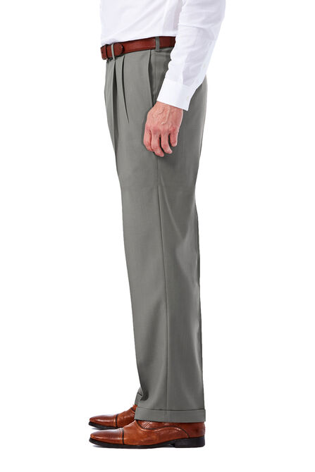 Big &amp; Tall E-CLO&trade; Glen Plaid Dress Pant, Med Grey view# 2