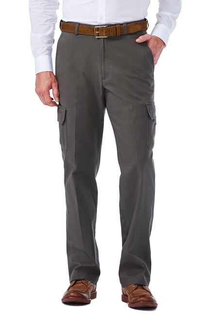 Flat-Front Mid-Rise Cargo Pants