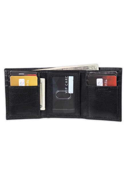 RFID Atwood Trifold Wallet, Black view# 5