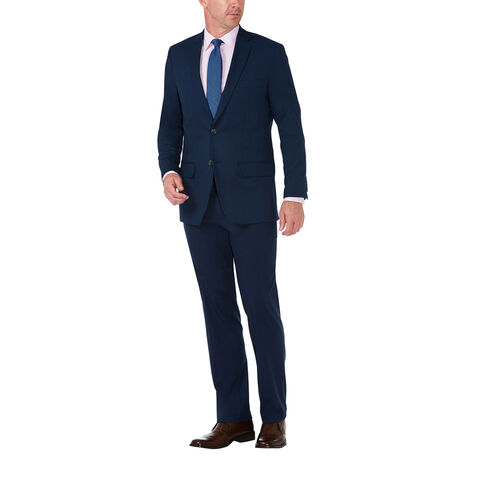 J.M. Haggar Premium Stretch Shadow Check Suit Jacket, BLUE