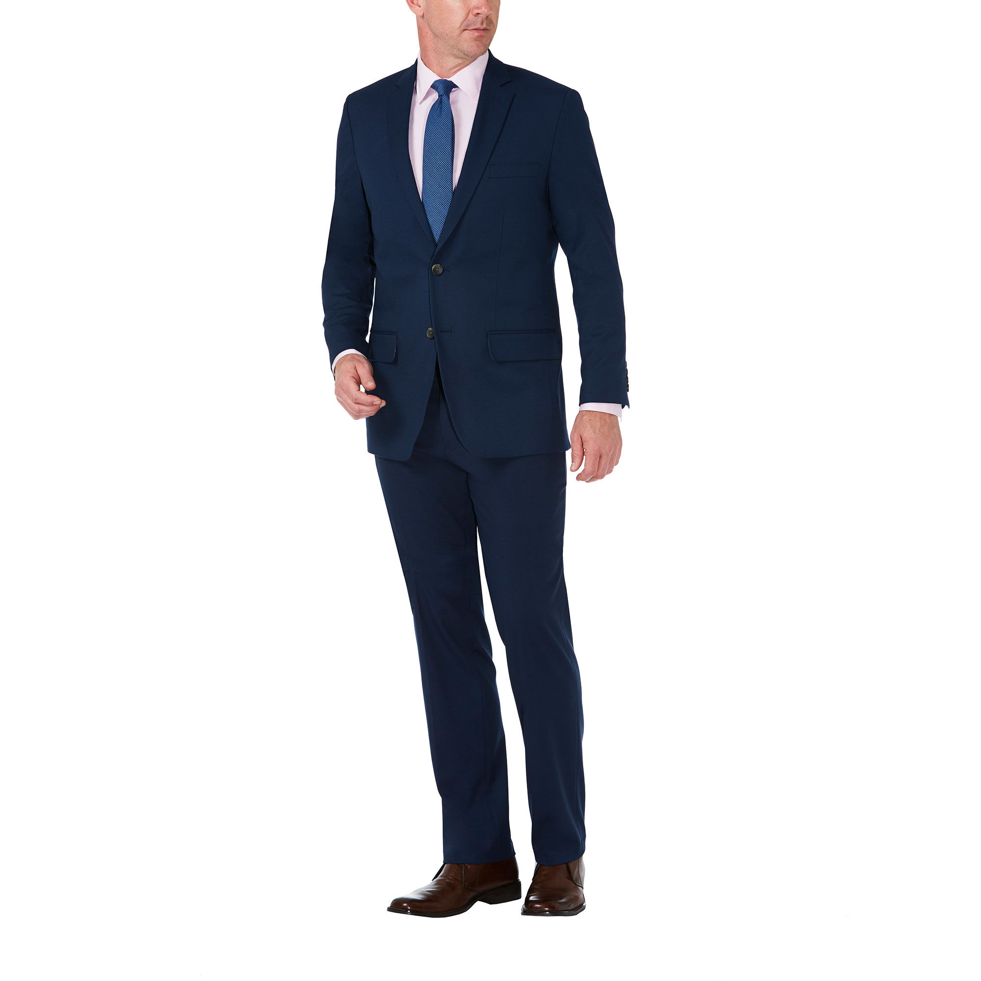 J.M. Haggar Premium Stretch Shadow Check Suit Jacket Blue (HZ70274 Clothing Suits) photo