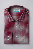 Premium Comfort Dress Shirt -  Dark Red Check, Red view# 1