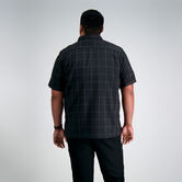 Big &amp; Tall Microfiber Plaid Shirt, Black view# 2