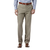 E-CLO&trade; Stretch Heathered Plaid Slack, Medium Taupe view# 1