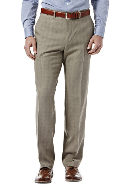 E-CLO&trade; Stretch Heathered Plaid Slack, Medium Taupe view# 1