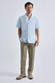Short Sleeve Seersucker Camp Shirt, Sky view# 3