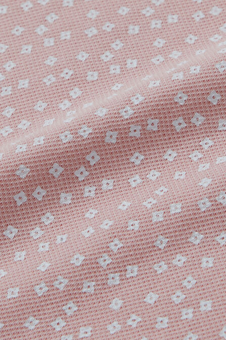 Pique Button Down Shirt - Geo Ditsy, Pink view# 6