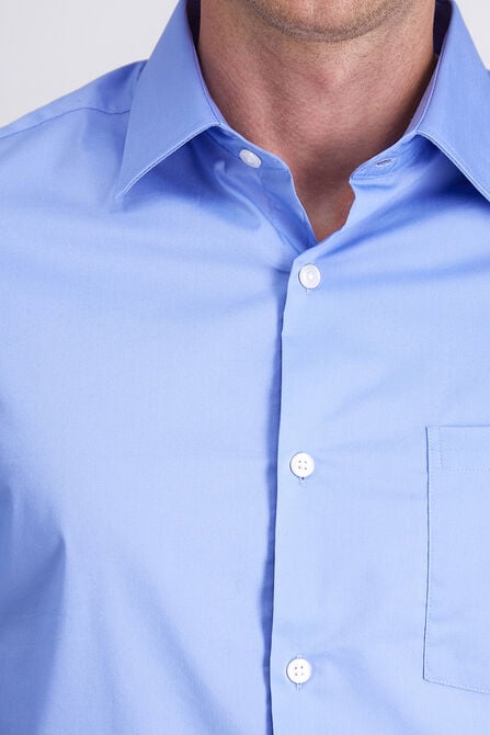 Premium Comfort Solid Dress Shirt, Light Blue view# 3