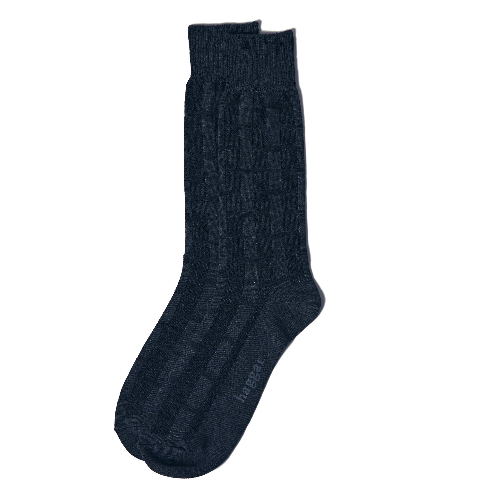 Haggar Dress Socks - Textured Solid Weave Navy (H7353 Clothing Underwear & Socks) photo