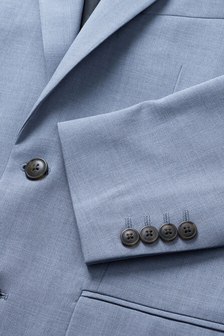 Smart Wash&reg; Tonal Plaid Suit Jacket, Chambray view# 6