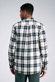 Long Sleeve Flannel Plaid Shirt, White view# 2