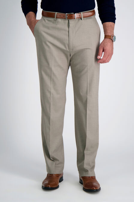 J.M. Haggar Dress Pant - Sharkskin, Oatmeal view# 2