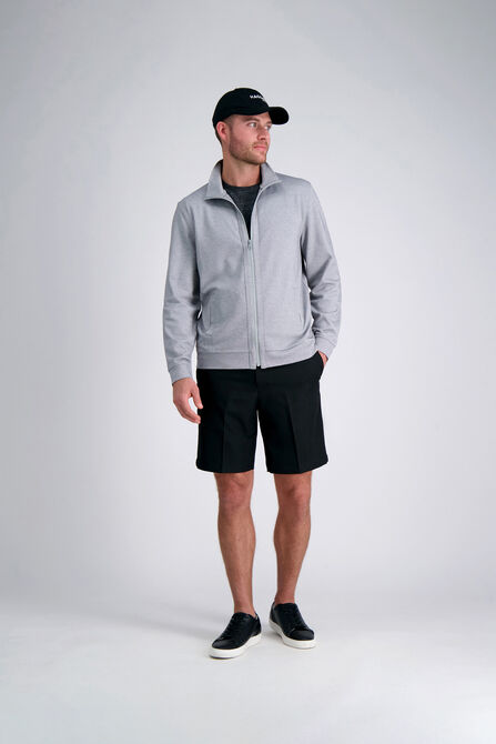 Full Zip Pique, Heather Grey view# 3