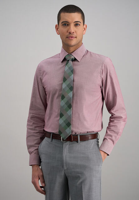 Premium Comfort Dress Shirt - Burgundy, Heather Burgundy