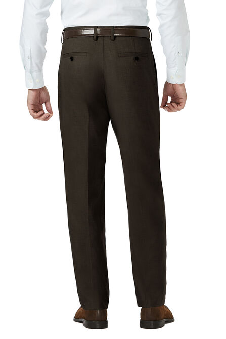 J.M. Haggar Dress Pant - Sharkskin, Chocolate view# 3