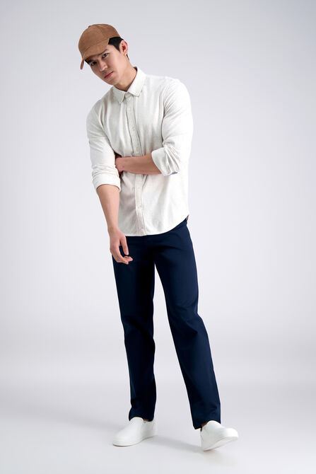 Iron Free Premium Solid 5-Pocket Pant, Dark Navy view# 5