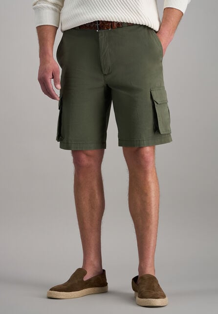 Stretch Cargo Short with Tech Pocket, Taupe