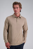 French Terry Polo Shirt, Khaki view# 1