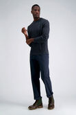 Long Sleeve Aran Cable Sweater, Charcoal Htr view# 4