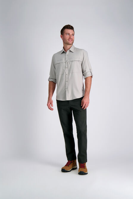 The Active Series&trade; Long Sleeve Solid Hike Shirt, Light Grey view# 3