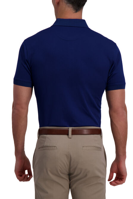 Cool 18&reg; Pro Waffle Textured Golf Polo, Blue Depths view# 2