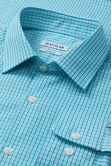 Aqua Plaid Premium Comfort Dress Shirt, Aqua view# 4