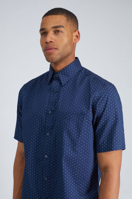 Urban Dot Button Down Shirt, Navy view# 4