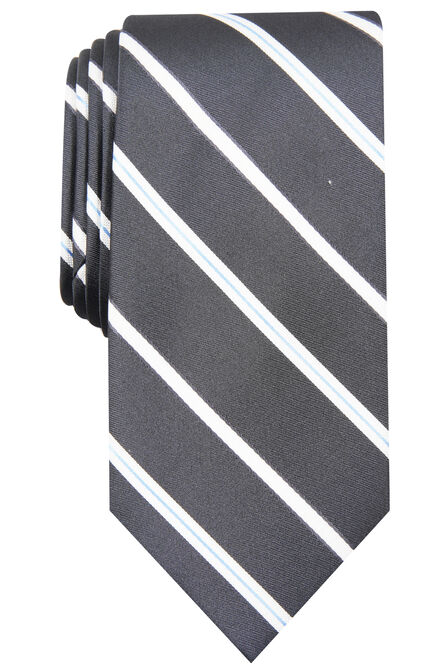 Brogan Stripe Tie, Graphite view# 1