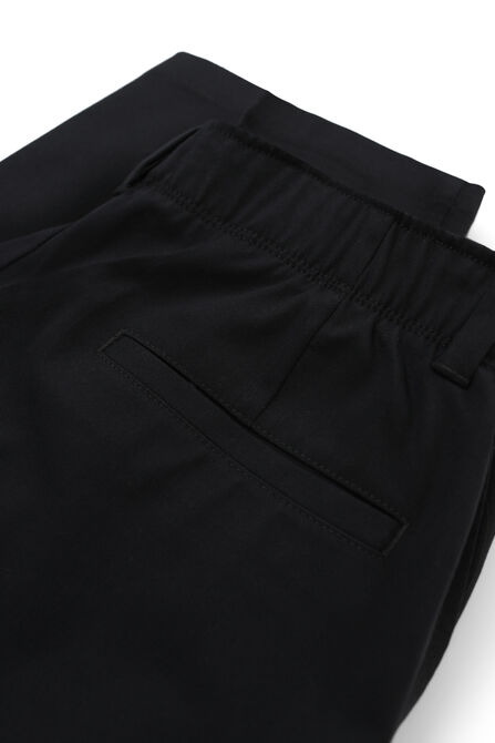 Premium No Iron Khaki Pull On Pant, Black view# 5