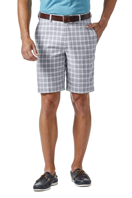 Cool 18&reg; Pro Mini Plaid Short, Grey view# 1