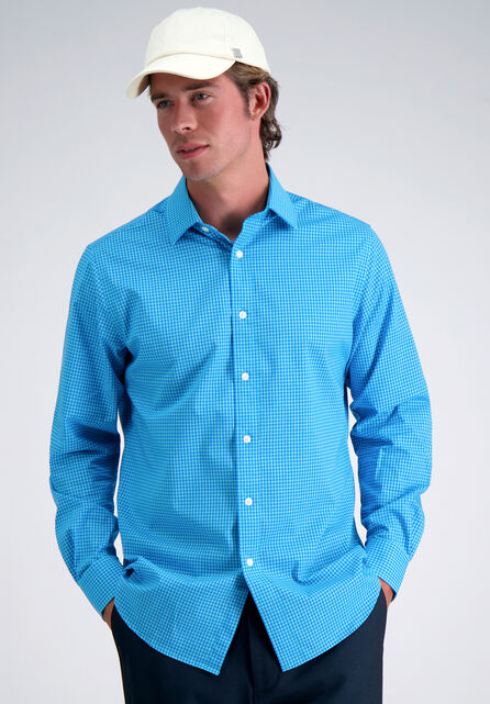 Premium Comfort Dress Shirt -  Turquoise Check, Turquoise / Aqua