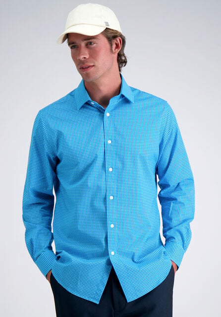 Premium Comfort Dress Shirt -  Turquoise Check, Turquoise / Aqua