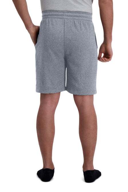 Textured Fleece Lounge Short , Light Grey view# 3