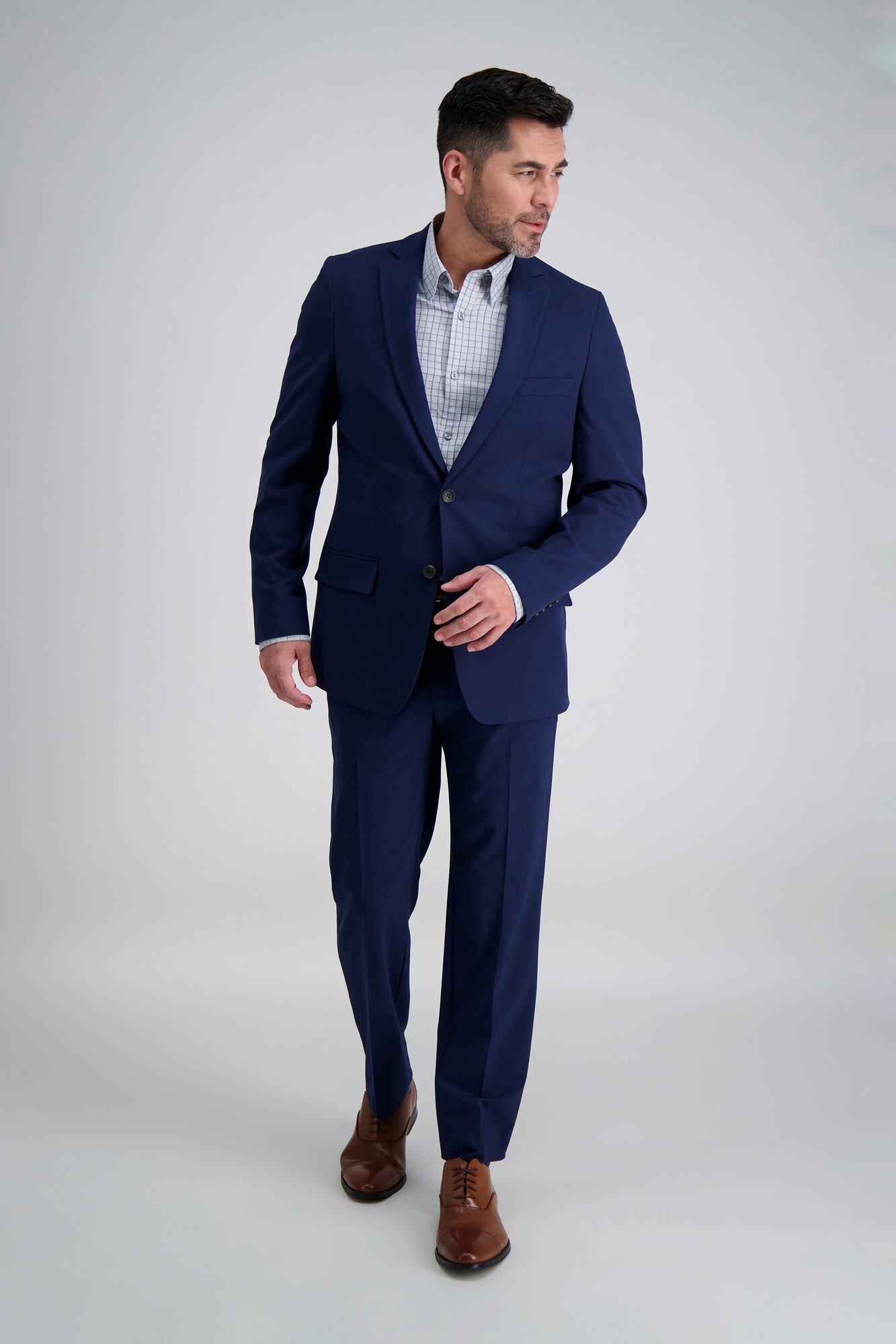 Haggar Jm Haggar Slim 4 Way Stretch Suit Jacket Bright Blue (HZ70295 Clothing Suits) photo