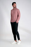 Quarter Zip Shirt, Heather Burgundy view# 3