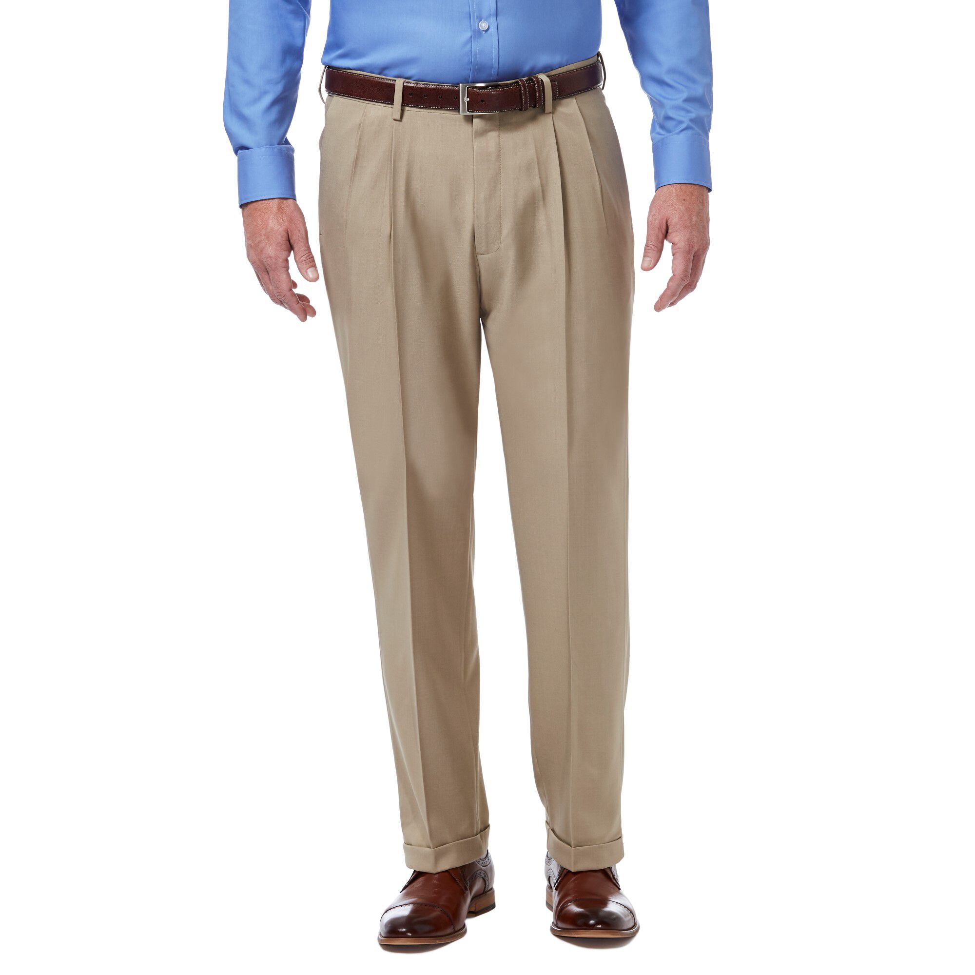 Haggar premium comfort dress pant classic fit pleated hotsell