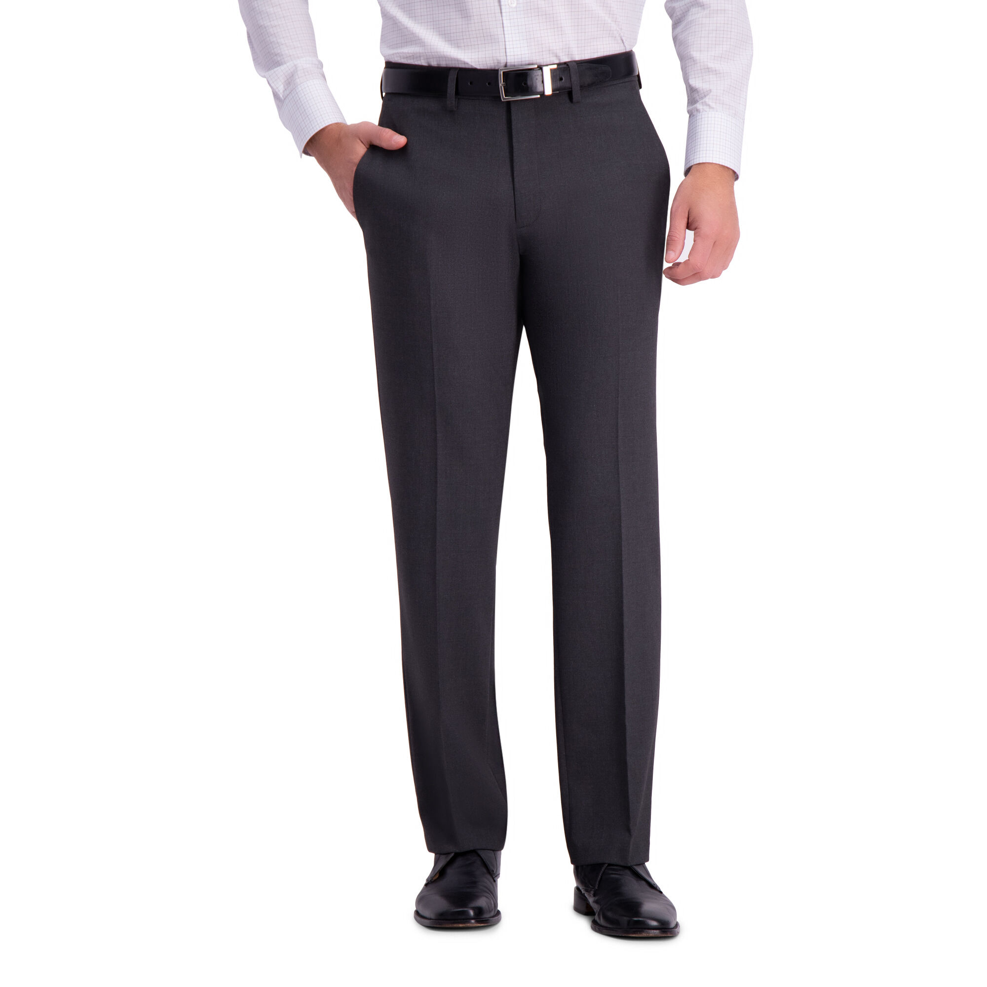 J.M. Haggar 4-Way Stretch Suit Pant, Charcoal Heather view# 1