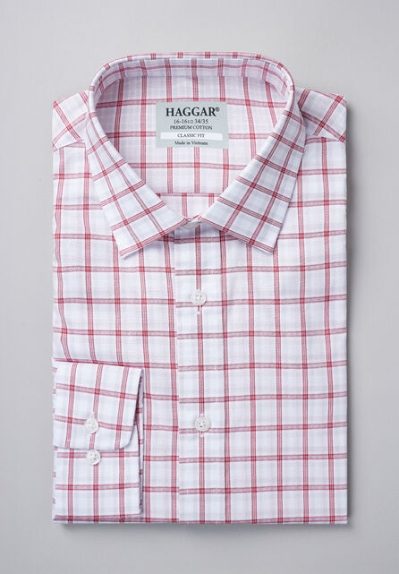 Premium Comfort Dress Shirt -  Light Grey Plaid, Grey